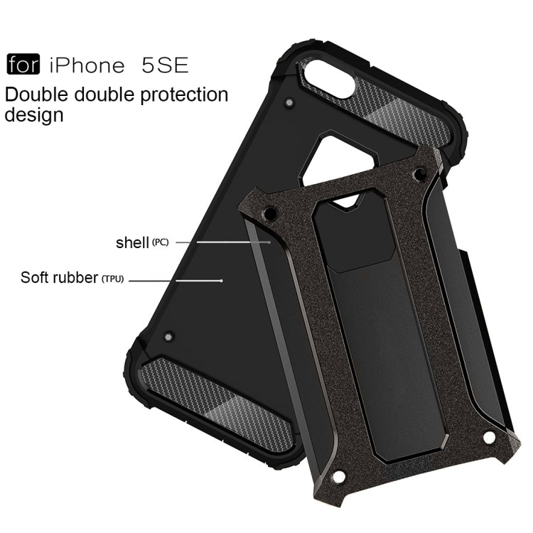 เคส Tough Armor TPU + PC สำหรับ iPhone SE & 5 & 5s, For 5 & iPhone 5S & iPhone SE