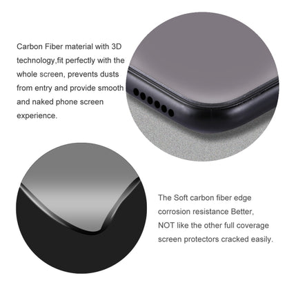 สำหรับ iPhone X 0.26mm 9H ความแข็งพื้นผิว 3D ป้องกันการระเบิดแบบเต็มหน้าจอคาร์บอนไฟเบอร์ขอบนุ่มฟิล์มกระจกนิรภัย, For X(Carbon Fiber)