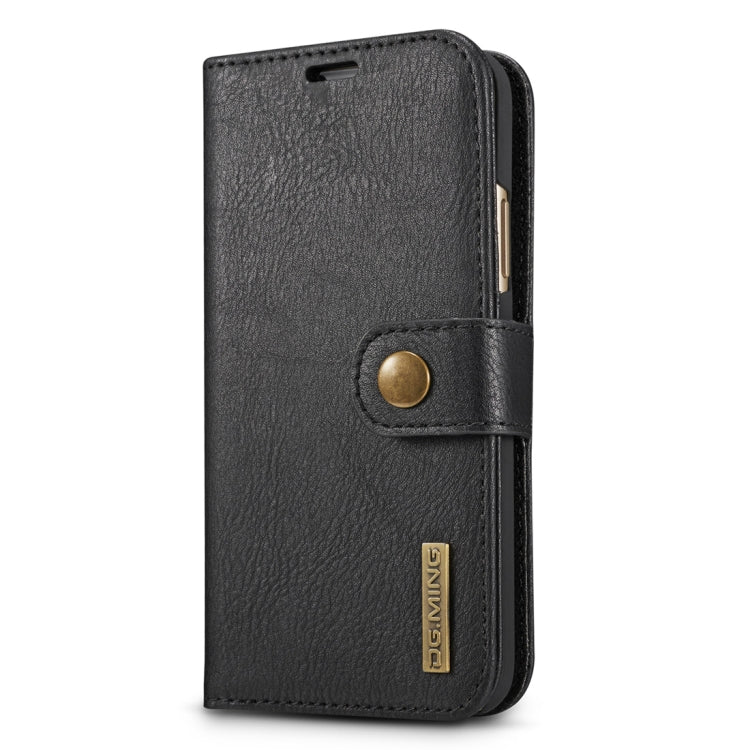สำหรับ iPhone X / XS DG.MING พื้นผิวม้าบ้าพลิกแนวนอนเคสแม่เหล็กที่ถอดออกได้พร้อมตัวยึดและช่องเสียบการ์ดและกระเป๋าสตางค์, iPhone  X, For  X, iPhone X