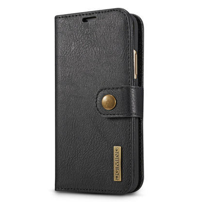 สำหรับ iPhone X / XS DG.MING พื้นผิวม้าบ้าพลิกแนวนอนเคสแม่เหล็กที่ถอดออกได้พร้อมตัวยึดและช่องเสียบการ์ดและกระเป๋าสตางค์, iPhone  X, For  X, iPhone X
