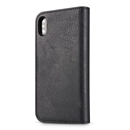 สำหรับ iPhone X / XS DG.MING พื้นผิวม้าบ้าพลิกแนวนอนเคสแม่เหล็กที่ถอดออกได้พร้อมตัวยึดและช่องเสียบการ์ดและกระเป๋าสตางค์, iPhone  X, For  X, iPhone X