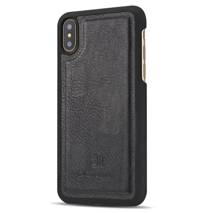 สำหรับ iPhone X / XS DG.MING พื้นผิวม้าบ้าพลิกแนวนอนเคสแม่เหล็กที่ถอดออกได้พร้อมตัวยึดและช่องเสียบการ์ดและกระเป๋าสตางค์, iPhone  X, For  X, iPhone X