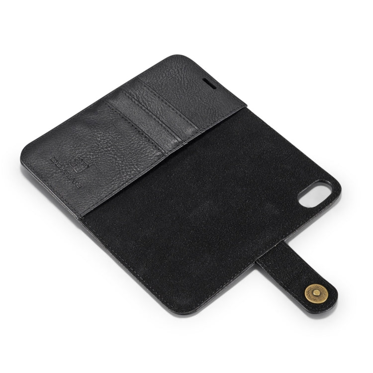 สำหรับ iPhone X / XS DG.MING พื้นผิวม้าบ้าพลิกแนวนอนเคสแม่เหล็กที่ถอดออกได้พร้อมตัวยึดและช่องเสียบการ์ดและกระเป๋าสตางค์, iPhone  X, For  X, iPhone X