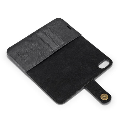 สำหรับ iPhone X / XS DG.MING พื้นผิวม้าบ้าพลิกแนวนอนเคสแม่เหล็กที่ถอดออกได้พร้อมตัวยึดและช่องเสียบการ์ดและกระเป๋าสตางค์, iPhone  X, For  X, iPhone X