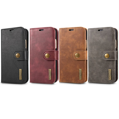 สำหรับ iPhone X / XS DG.MING พื้นผิวม้าบ้าพลิกแนวนอนเคสแม่เหล็กที่ถอดออกได้พร้อมตัวยึดและช่องเสียบการ์ดและกระเป๋าสตางค์, iPhone  X, For  X, iPhone X