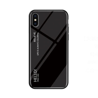 สำหรับ iPhone X / XS เคสกระจกสีไล่ระดับสี, iPhone X / XS