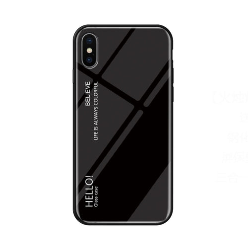 สำหรับ iPhone X / XS เคสกระจกสีไล่ระดับสี, iPhone X / XS