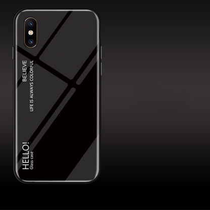 สำหรับ iPhone X / XS เคสกระจกสีไล่ระดับสี, iPhone X / XS