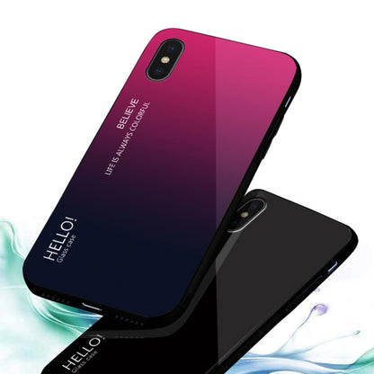 สำหรับ iPhone X / XS เคสกระจกสีไล่ระดับสี, iPhone X / XS