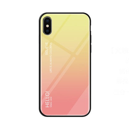 สำหรับ iPhone X / XS เคสกระจกสีไล่ระดับสี, iPhone X / XS