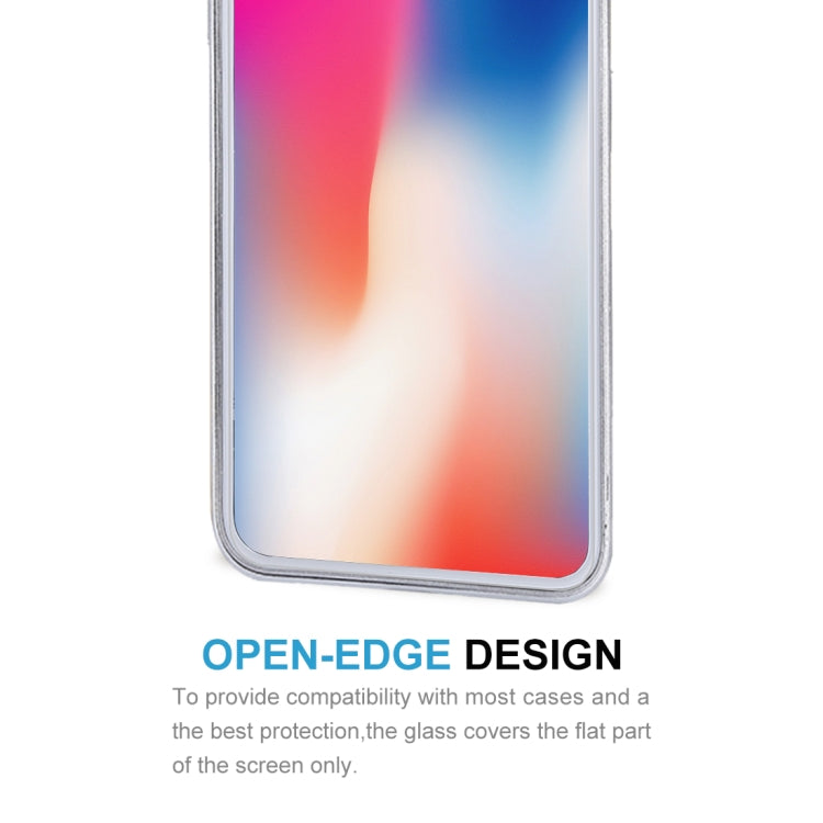 สำหรับ iPhone X 9H ความแข็งพื้นผิว 2.5D กระจกนิรภัยใสด้านหน้า + ตัวป้องกันหน้าจอด้านหลัง