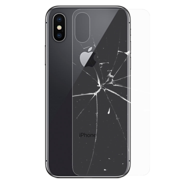 สำหรับ iPhone X 9H ความแข็งพื้นผิว 2.5D กระจกนิรภัยใสด้านหน้า + ตัวป้องกันหน้าจอด้านหลัง