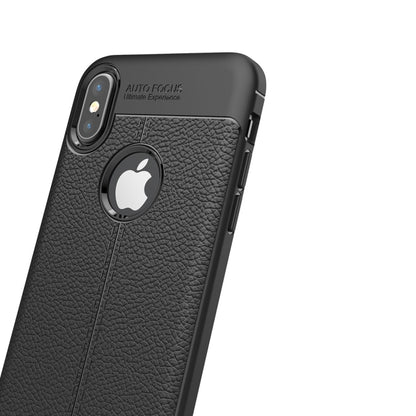 สำหรับ iPhone X / XS Litchi Texture TPU ฝาครอบป้องกันด้านหลัง, For X