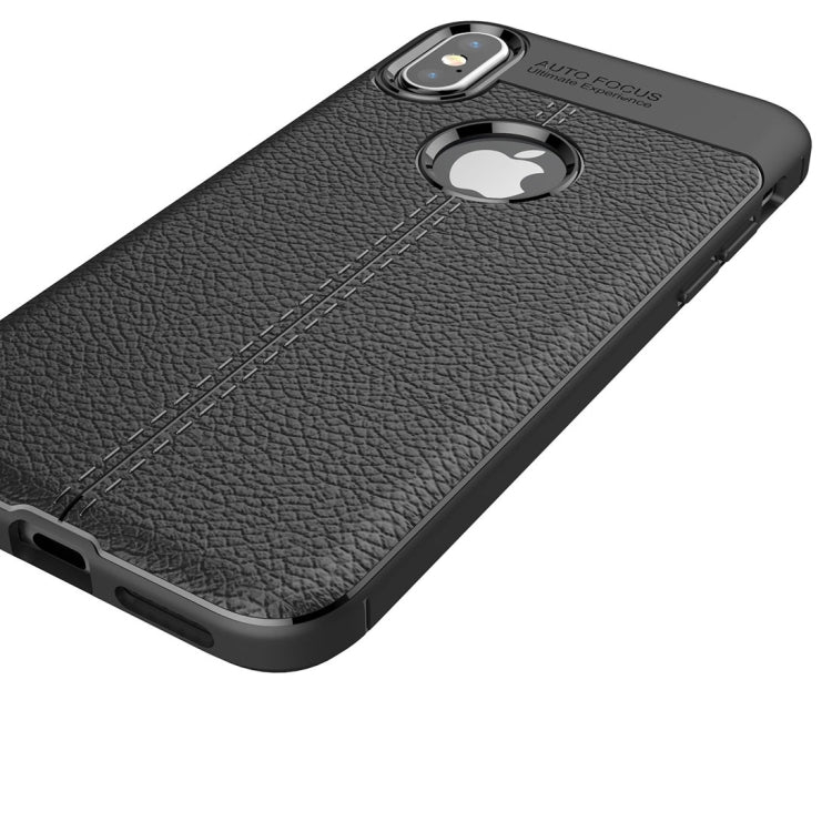 สำหรับ iPhone X / XS Litchi Texture TPU ฝาครอบป้องกันด้านหลัง, For X