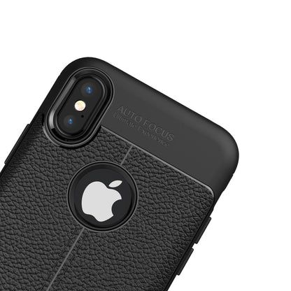 สำหรับ iPhone X / XS Litchi Texture TPU ฝาครอบป้องกันด้านหลัง, For X