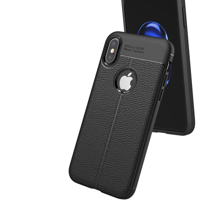 สำหรับ iPhone X / XS Litchi Texture TPU ฝาครอบป้องกันด้านหลัง, For X