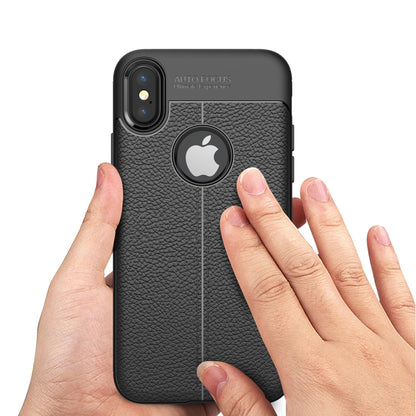 สำหรับ iPhone X / XS Litchi Texture TPU ฝาครอบป้องกันด้านหลัง, For X