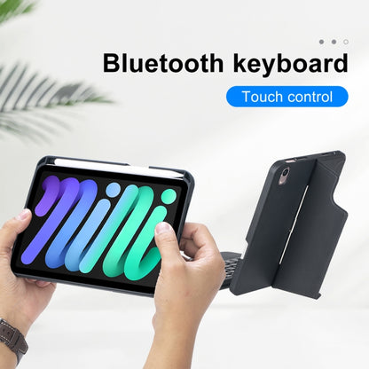 T06-AS สำหรับ iPad mini6 Touch Backlight Split Type ซองหนังคีย์บอร์ด Bluetooth, T06-AS