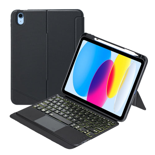 T10-ASสำหรับiPad 10th Gen 10.9 2022 Touch Backlightแยกประเภทซองหนังคีย์บอร์ดบลูทูธ, T10-A