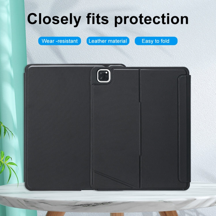 T129-ASสำหรับiPad Pro 12.9 2022/2021/2020/2018 Touch Backlightแยกประเภทบลูทูธคีย์บอร์ดหนัง, T129-AS