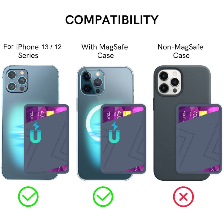 สำหรับ iPhone 13 Series / iPhone 12 Series กระเป๋าสตางค์ซิลิโคนกระเป๋าใส่บัตร Magsafing Card Holder