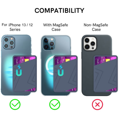 สำหรับ iPhone 13 Series / iPhone 12 Series กระเป๋าสตางค์ซิลิโคนกระเป๋าใส่บัตร Magsafing Card Holder