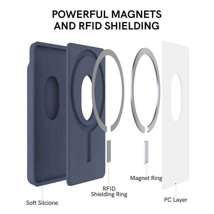 สำหรับ iPhone 13 Series / iPhone 12 Series กระเป๋าสตางค์ซิลิโคนกระเป๋าใส่บัตร Magsafing Card Holder