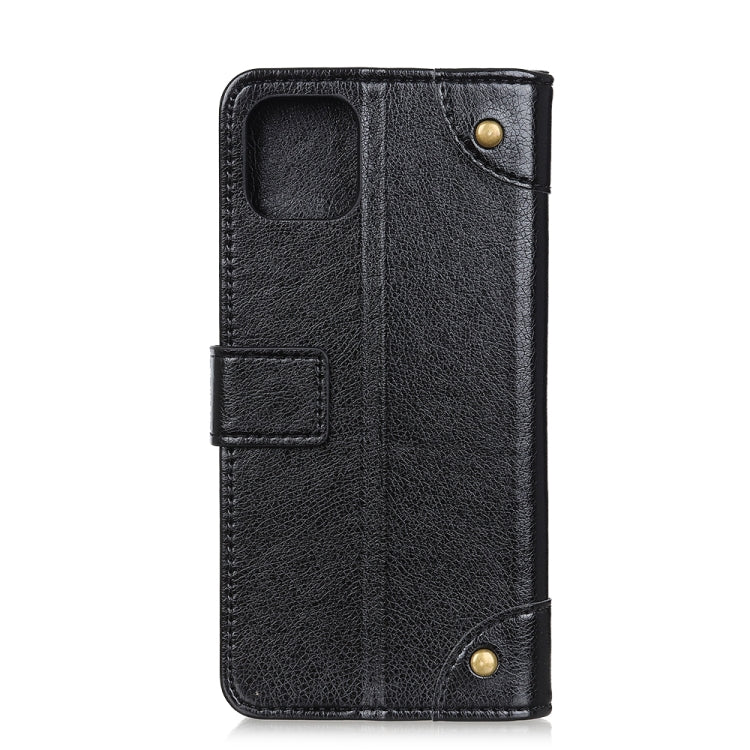 สำหรับ iPhone 11 Pro Max Copper Buckle Nappa Texture ซองหนังพลิกแนวนอนพร้อมตัวยึดและช่องเสียบการ์ดและกระเป๋าสตางค์, For XI Max (2019)