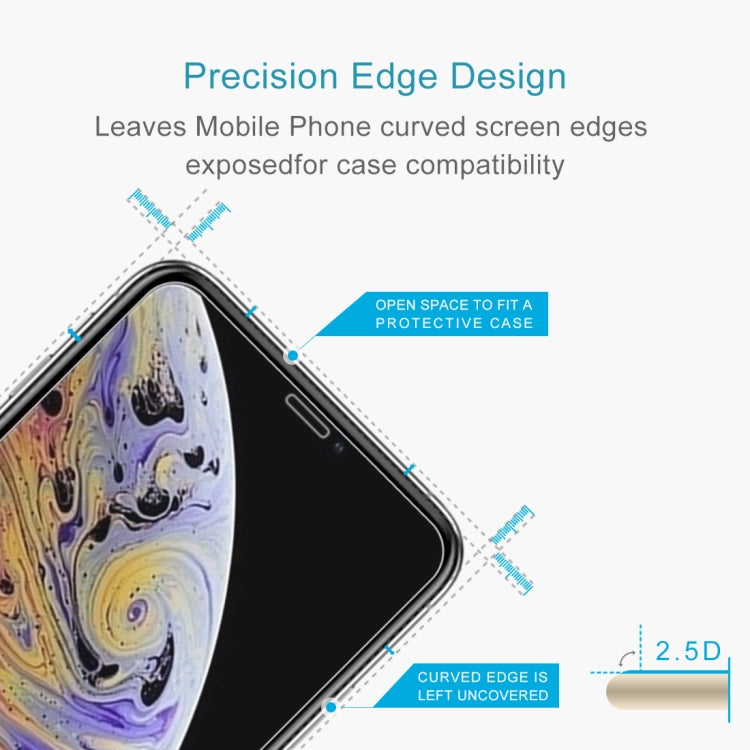 50 ชิ้น 0.3mm 2.5D 9H ฟิล์มกระจกนิรภัยสำหรับ iPhone 11 โปรแม็กซ์ / XS สูงสุด, For iPhone 11 Pro Max / XS Max(50 PCS)