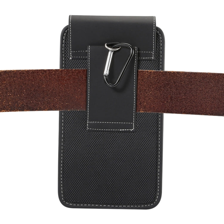 เคสผ้า Oxford เอวแขวนอเนกประสงค์สำหรับโทรศัพท์มือถือขนาด 5.7-6.3 นิ้วพร้อมคาราบิเนอร์, 6.3 inch