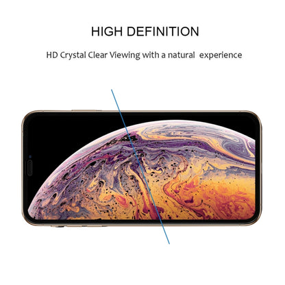 สำหรับ iPhone XS Max 9H 2.5D Ultrathin Silk-screen คาร์บอนไฟเบอร์แบบเต็มหน้าจอป้องกันฟิล์ม, For iPhone XS Max Black 2.5D