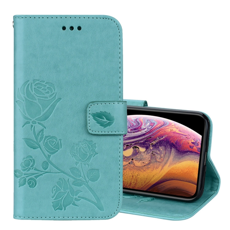 สำหรับ iPhone XS Max Rose ซองหนัง PU แบบพลิกแนวนอนพร้อมตัวยึดและช่องเสียบการ์ดและกระเป๋าสตางค์, For XS Max