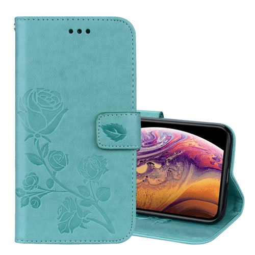 สำหรับ iPhone XS Max Rose ซองหนัง PU แบบพลิกแนวนอนพร้อมตัวยึดและช่องเสียบการ์ดและกระเป๋าสตางค์, For XS Max