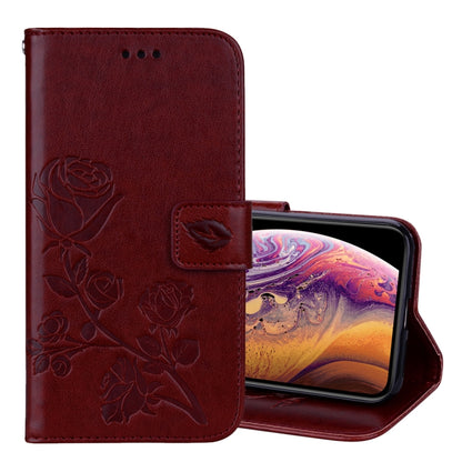 สำหรับ iPhone XS Max Rose ซองหนัง PU แบบพลิกแนวนอนพร้อมตัวยึดและช่องเสียบการ์ดและกระเป๋าสตางค์, For XS Max