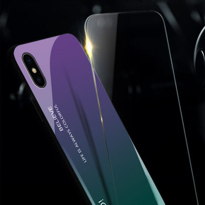 สำหรับ iPhone XS Max เคสกระจกสีไล่โทนสี, iPhone XS Max