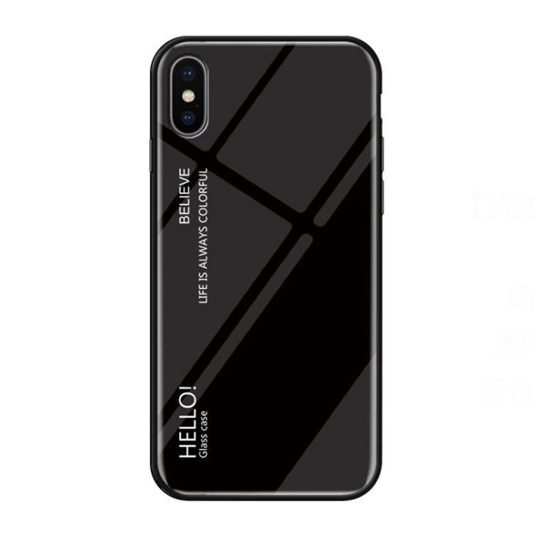 สำหรับ iPhone XS Max เคสกระจกสีไล่โทนสี, iPhone XS Max