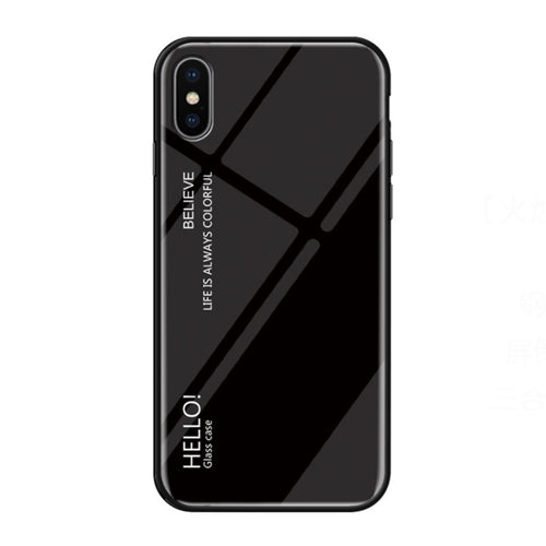 สำหรับ iPhone XS Max เคสกระจกสีไล่โทนสี, iPhone XS Max
