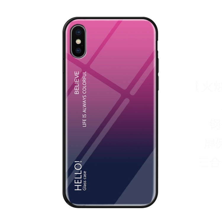 สำหรับ iPhone XS Max เคสกระจกสีไล่โทนสี, iPhone XS Max