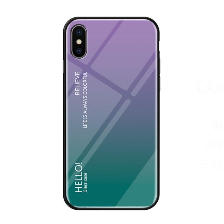 สำหรับ iPhone XS Max เคสกระจกสีไล่โทนสี, iPhone XS Max