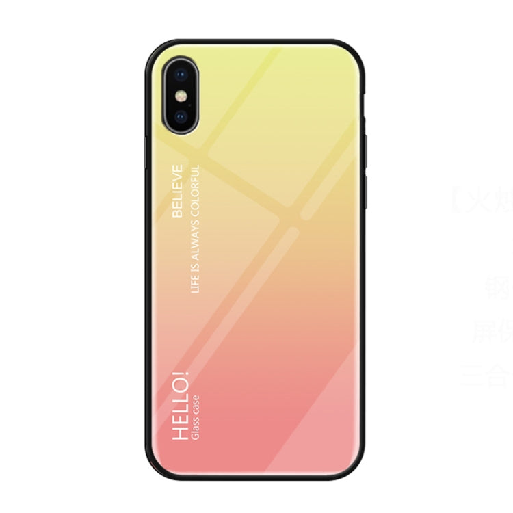 สำหรับ iPhone XS Max เคสกระจกสีไล่โทนสี, iPhone XS Max