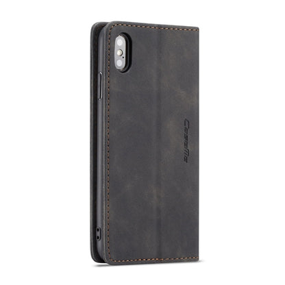 สำหรับ iPhone XS Max CaseMe-013 ซองหนังพลิกแนวนอนแบบมัลติฟังก์ชั่น Retro Frosted พร้อมช่องเสียบการ์ดและที่วางและกระเป๋าสตางค์, For iPhone XS Max