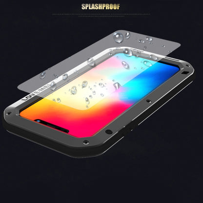 สำหรับ iPhone XS Max LOVE MEI กันฝุ่นอันทรงพลังกันกระแทกโลหะกันลื่น + เคสซิลิโคนผสม, For XS Max