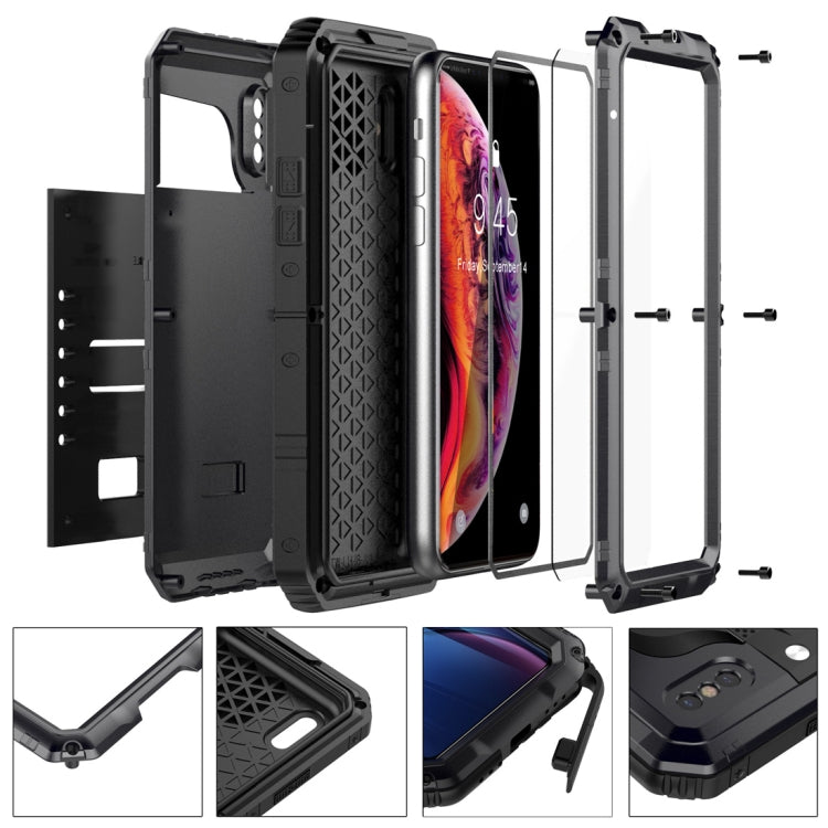 สำหรับ iPhone XS Max กันน้ำกันฝุ่นกันกระแทกโลหะผสมสังกะสี + เคสซิลิโคน, iPhone XS Max