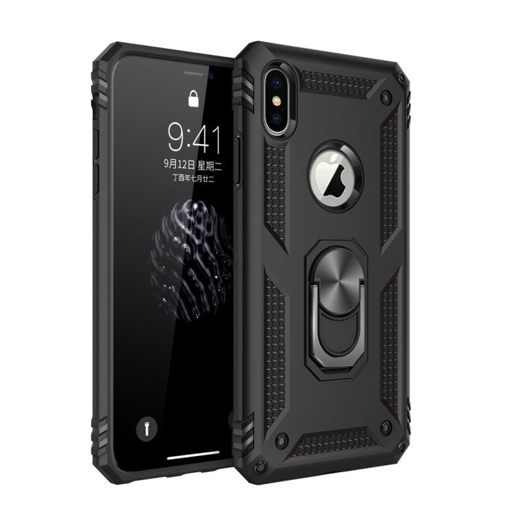 สำหรับ iPhone XS Max Armor เคสกันกระแทก TPU + PC พร้อมที่วางหมุนได้ 360 องศา, For iPhone XS Max