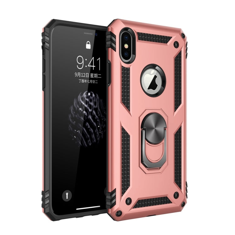 สำหรับ iPhone XS Max Armor เคสกันกระแทก TPU + PC พร้อมที่วางหมุนได้ 360 องศา, For iPhone XS Max