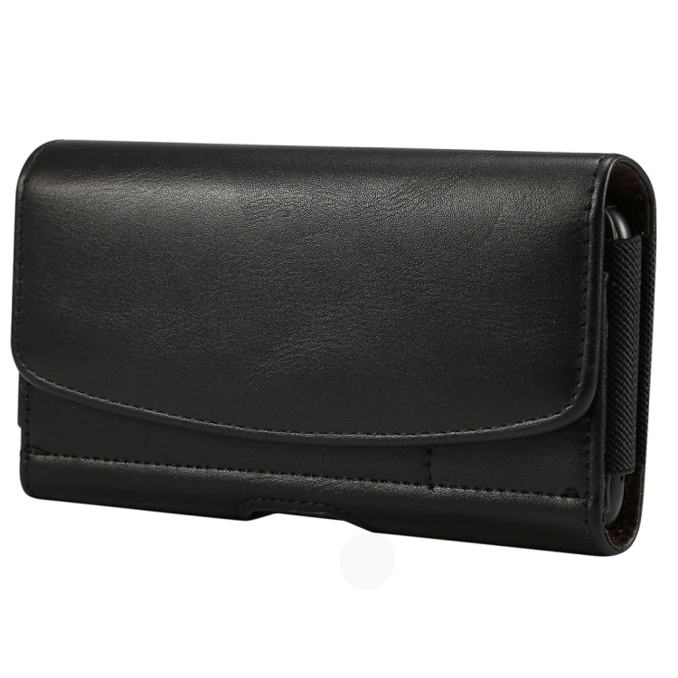 Lambskin วงยืดหยุ่นผู้ชาย 5.7-6.0 นิ้วโทรศัพท์มือถือสากลแขวนเอวซองหนังพร้อมช่องเสียบการ์ดสำหรับ iPhone XS Max / 8 Plus / 7 Plus / Honor 8X และโทรศัพท์มือถือ 5.7-6.0 นิ้วอื่น ๆ