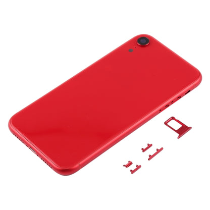 ฝาครอบด้านหลังพร้อมเลนส์กล้องและถาดซิมการ์ดและปุ่มด้านข้างสำหรับ iPhone XR, For iPhone XR (with Side Keys)