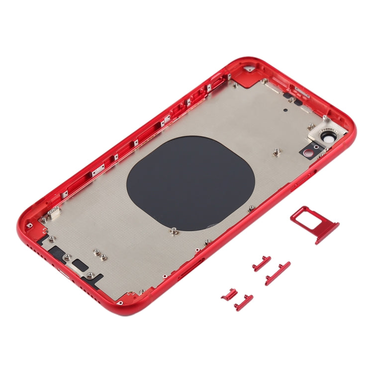 ฝาครอบด้านหลังพร้อมเลนส์กล้องและถาดซิมการ์ดและปุ่มด้านข้างสำหรับ iPhone XR, For iPhone XR (with Side Keys)