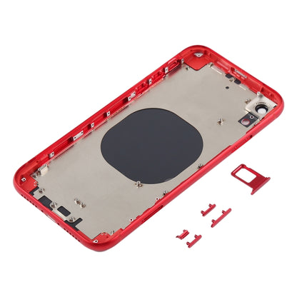 ฝาครอบด้านหลังพร้อมเลนส์กล้องและถาดซิมการ์ดและปุ่มด้านข้างสำหรับ iPhone XR, For iPhone XR (with Side Keys)