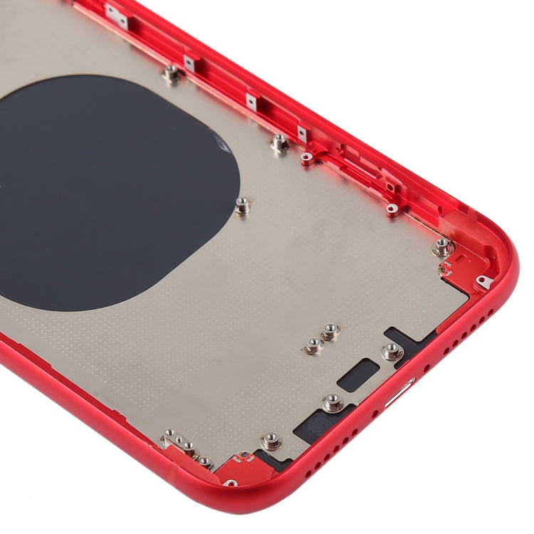 ฝาครอบด้านหลังพร้อมเลนส์กล้องและถาดซิมการ์ดและปุ่มด้านข้างสำหรับ iPhone XR, For iPhone XR (with Side Keys)